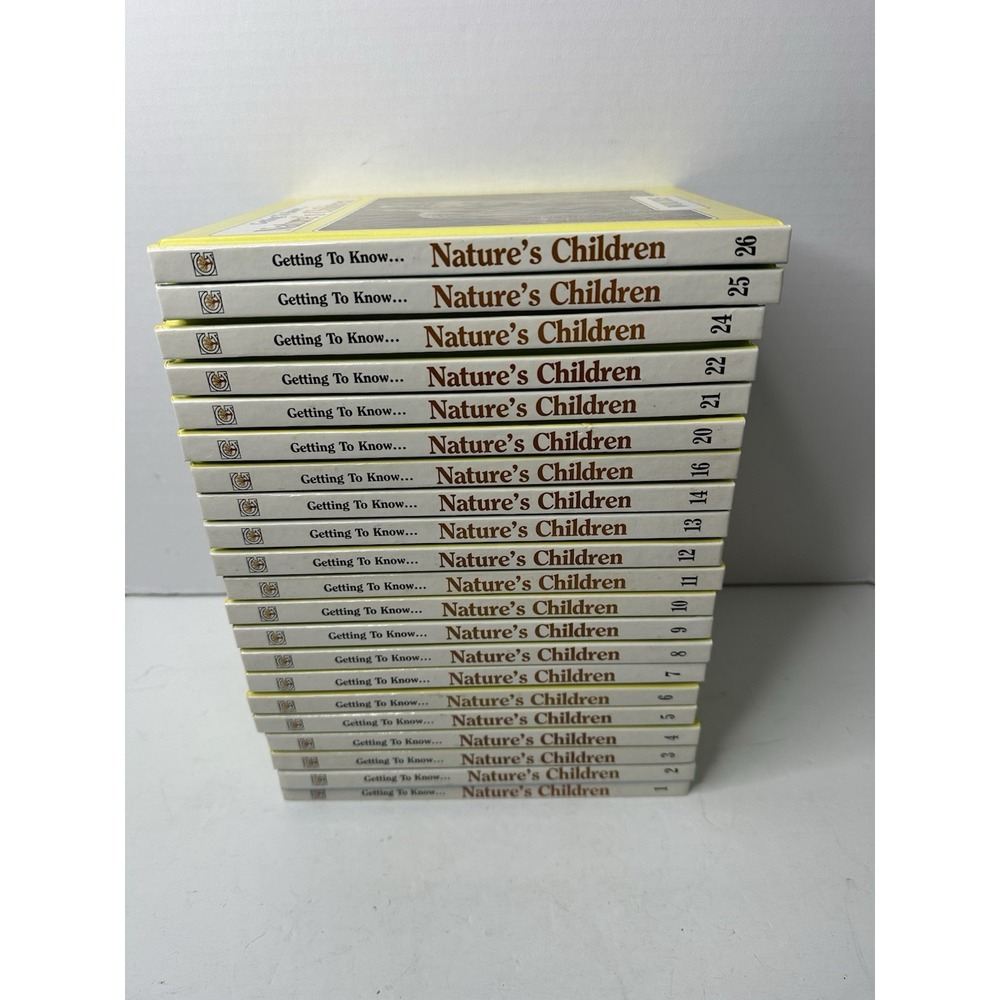 Getting to Know Nature's Children Scholastic Book Set 21 Hardcover Books 1985